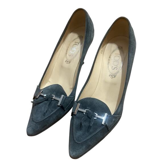 Tod’s Gray Suede Pumps - 9.5 - Picture 2 of 11